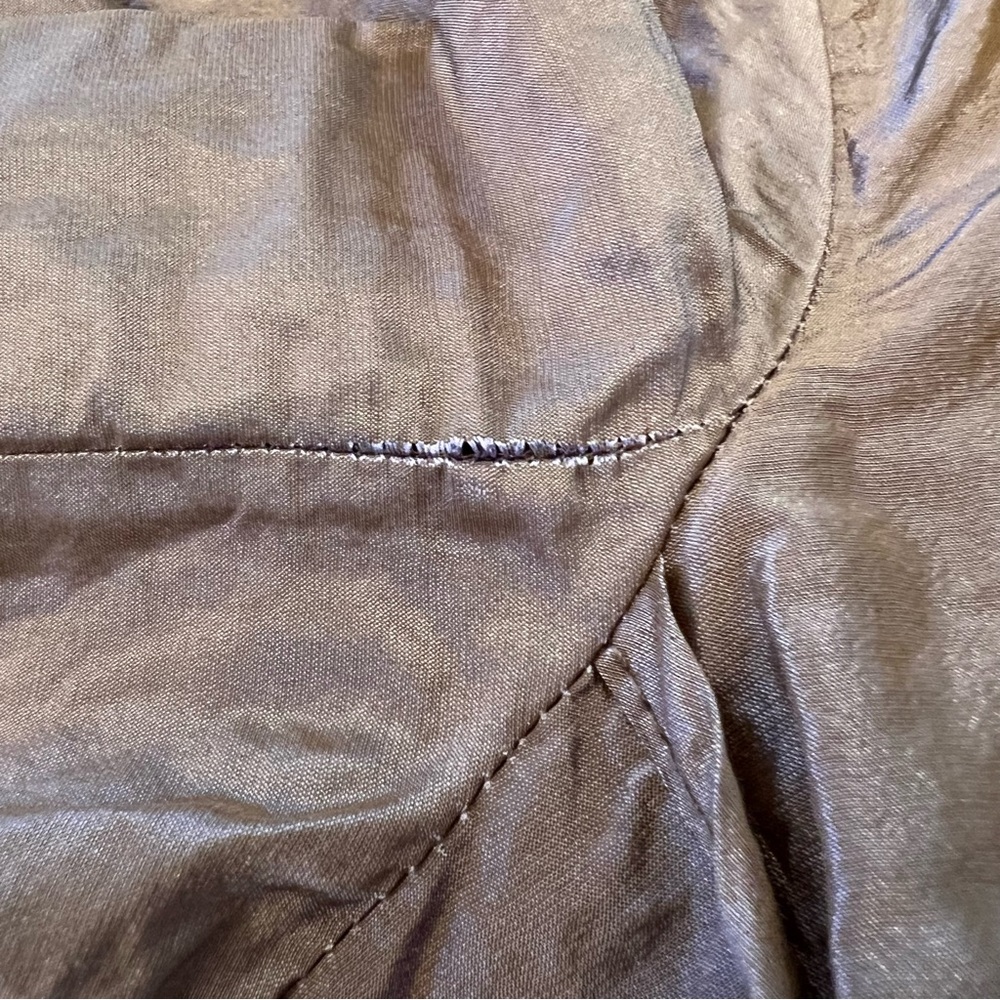 Lida Baday Ruched Metallic Crinkled Puckered Fitted Evening Blazer Jacket SZ 12 - Picture 16 of 16